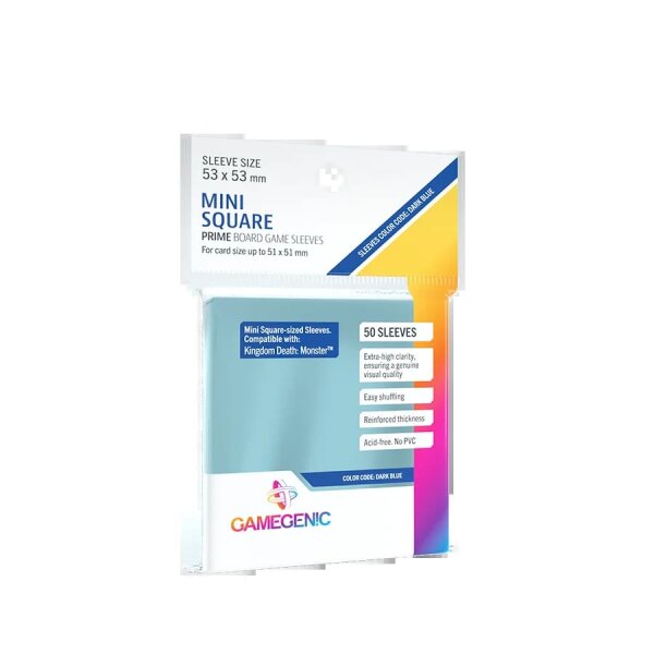 Gamegenic PRIME Mini Square-Sized Sleeves Clear