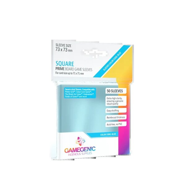Gamegenic PRIME Square-Sized Sleeves Clear