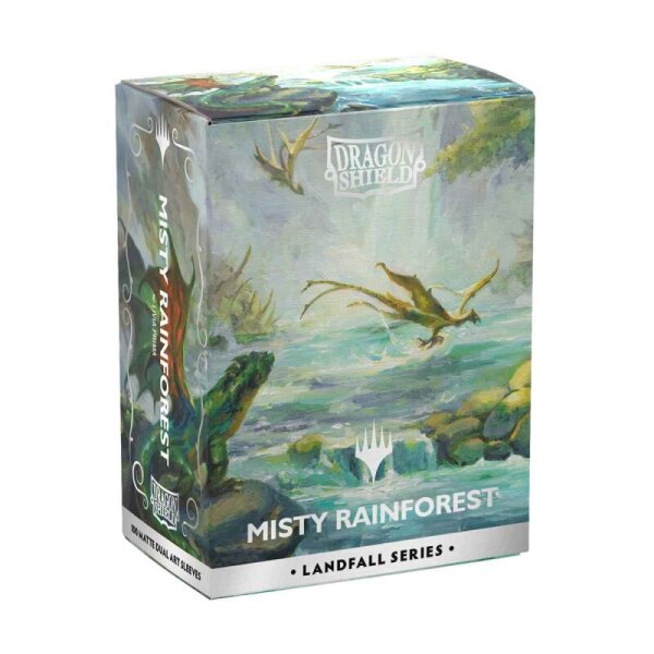 Dragon Shield: Standard size License Sleeves - Landfall Series - Misty Rainforest (100 Sleeves)