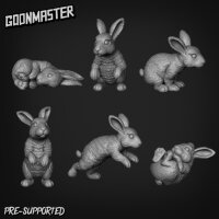 Goonmaster: Set 130 - Rabbits x6 (3D-Druck)