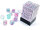 Würfelset: 36 Würfel 6-seitig Nebula® 12mm Wisteria/white Luminary