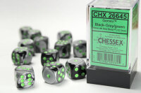 Würfelset: Gemini 16mm W6 Black-Grey/green...