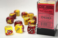 Würfelset: Gemini 16mm W6 Red-Yellow/silver...