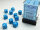Würfelset: 36 Würfel, Opaque 12mm d6 Light Blue/white Block