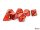 Würfelset: 7 Würfel mehrseitig Scarab Mega-hedral Scarlet/gold Set