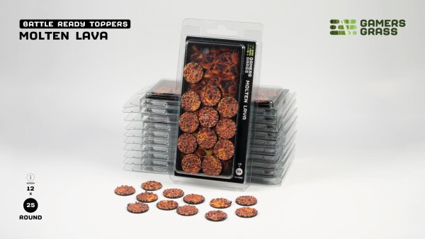 Molten Lava - Round 25mm (x12)