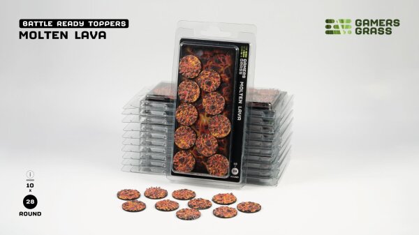 Molten Lava - Round 28mm (x10)