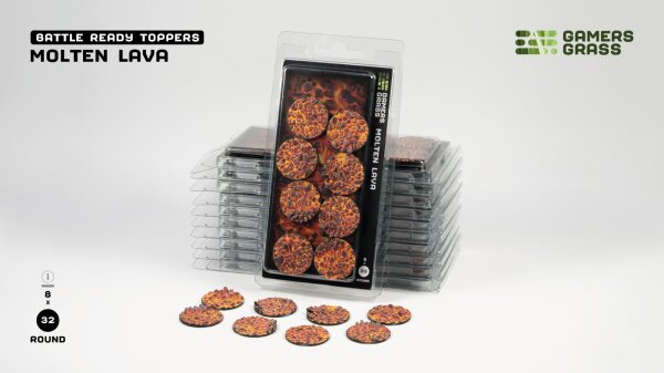 Molten Lava - Round 32mm (x8)