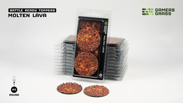 Molten Lava - Round 60mm (x2)