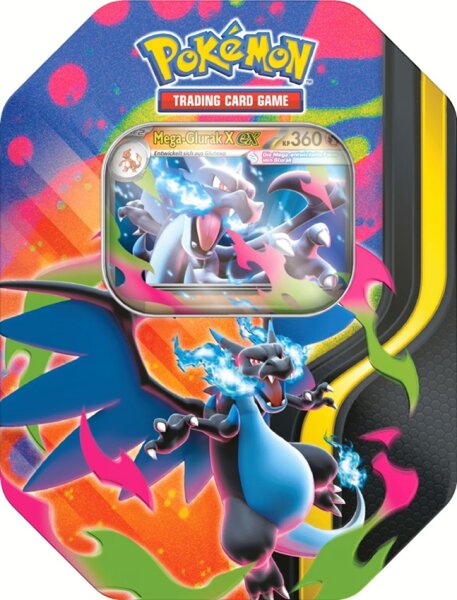 Pokémon - Tin-Box - Mega-Entwicklung: Mega-Glurak X (DE)