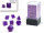 Würfelset: 7 Würfel mehrseitig Borealis Mini-Polyhedral Royal Purple/gold Luminary