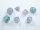 Würfelset: 7 Würfel mehrseitig Nebula Mini-Polyhedral Royal Wisteria/white