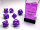 Würfelset: 7 Würfel mehrseitig Opaque Purple/white