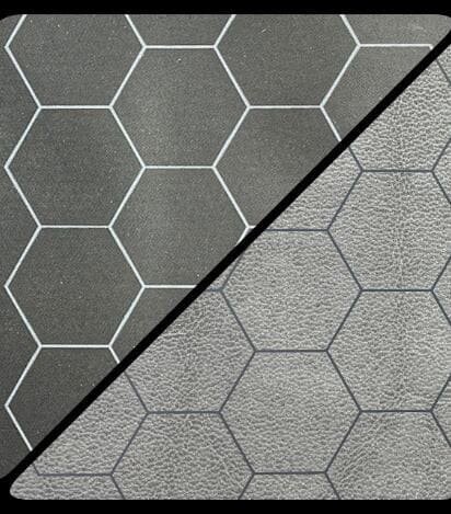 Battlemat 1" Reversible Black-Grey Hexes (23 ½" x 26" Playing Surface)