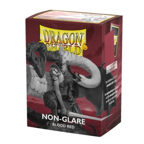 Dragon Shield: Standard size Matte NonGlare - Blood Red (100 Sleeves)