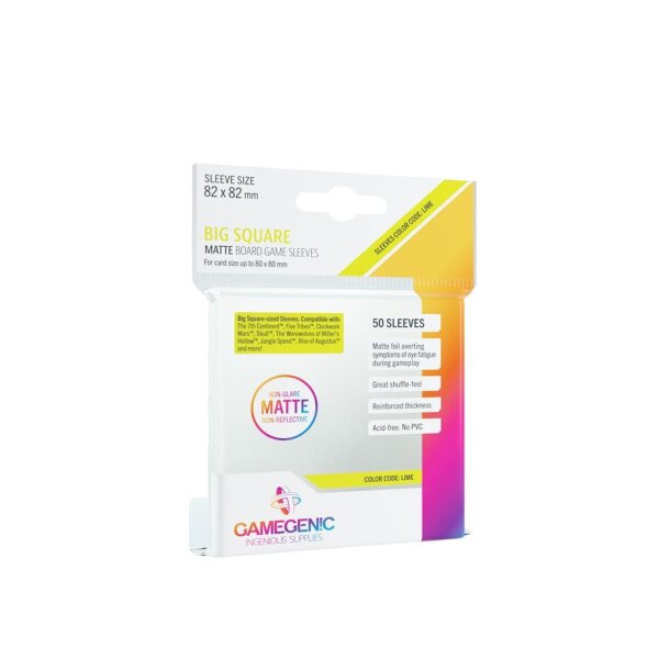 Gamegenic MATTE Big Square-Sized Sleeves 82 x 82 mm