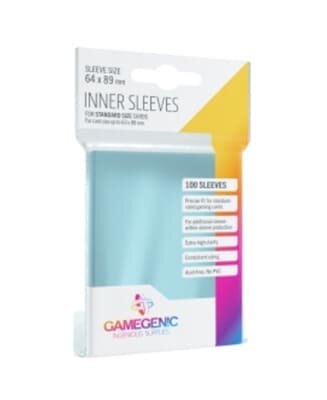 Gamegenic Inner Sleeves - Clear (100 Sleeves)