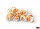 Würfelset: 36 Würfel sechsseitig Brush™ 12mm d6 Sunrise™/black Dice Block™