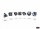 Würfelset: 7 Würfel mehrseitig Brush™ Polyhedral Dark Side™/blue
