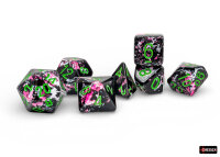 Würfelset: 7 Würfel mehrseitig Brush™ Polyhedral Paintball™/green
