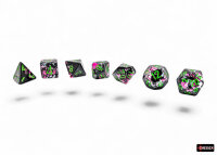 Würfelset: 7 Würfel mehrseitig Brush™ Polyhedral Paintball™/green