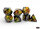 Würfelset: 7 Würfel mehrseitig Brush™ Polyhedral Deep Forest™/gold
