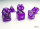 Würfelset: 7 Würfel mehrseitig Mini-hedral Purple/white