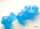 Würfelset: 7 Würfel mehrseitig Mini-hedral Frosted Caribbean Blue/white