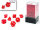 Würfelset: 7 Würfel mehrseitig Mini-hedral Translucent Red/white
