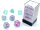 Würfelset: 7 Würfel mehrseitig LUMINARY Polyhedral Translucent Nebula Wisteria/white