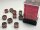 Würfelset: 36 Würfel, Translucent 12mm d6 Smoke/red Dice Block