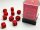 Würfelset: 36 Würfel sechsseitig Opaque 12mm d6 Dark Red/black Dice Block