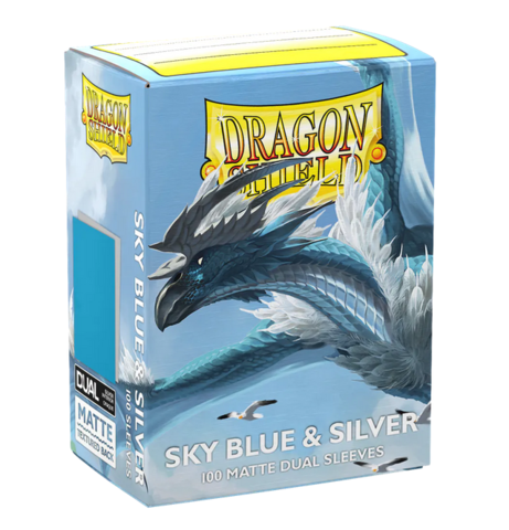 Dragon Shield Matte Dual - Sky Blue & Silver (100)