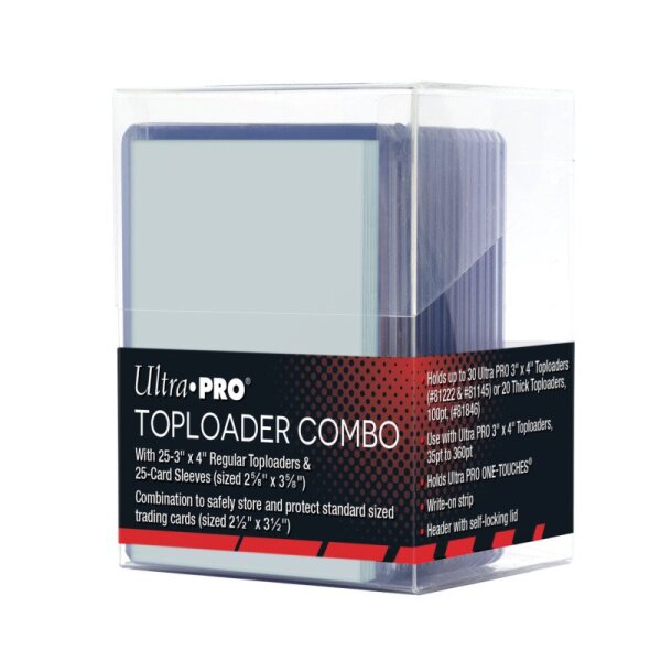 UltraPro 3" x 5" Toploader Combo (25 Pieces)