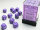 Würfelset: 36 Würfel sechsseitig Opaque 12mm d6 Purple/white Dice Block