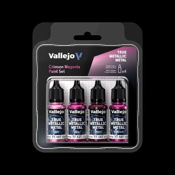 Crimson Magenta - True Metallic Metal Paint Set