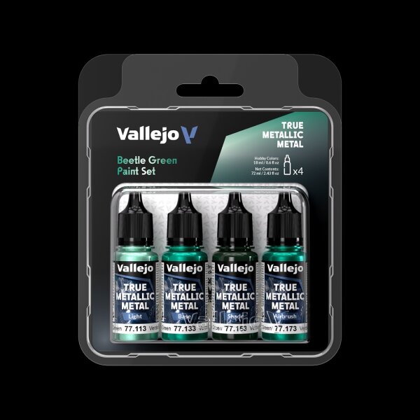 Beetle Green - True Metallic Metal Paint Set