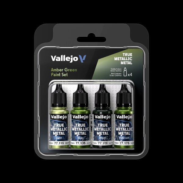 Amber Green - True Metallic Metal Paint Set
