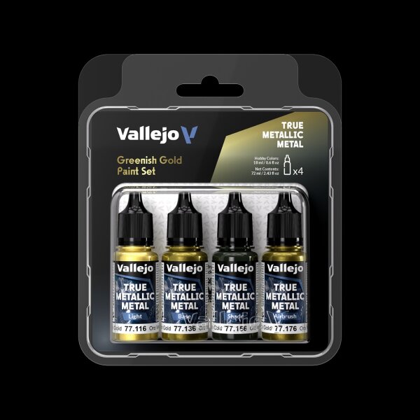 Greenish Gold - True Metallic Metal Paint Set