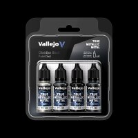 Obsidian Black - True Metallic Metal Paint Set