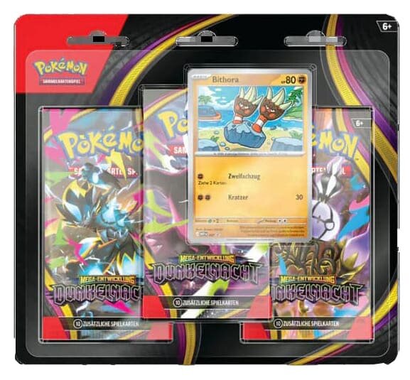 Pokémon - ME05  Dunkelnacht 3-Pack-Blister (DE)