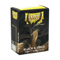 Dragon Shield Dual Matte: Black & Gold (100 Stück)