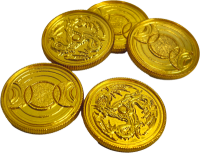 Midgard - Legenden von Damatu: Schicksalsmünzen (5er Set, gold)