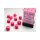 Würfelset: 36 Würfel sechsseitig Opaque 12mm d6 Pink/white Dice Block