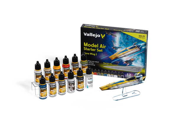 Vallejo Model Air: Starter Set (12 + Figure)